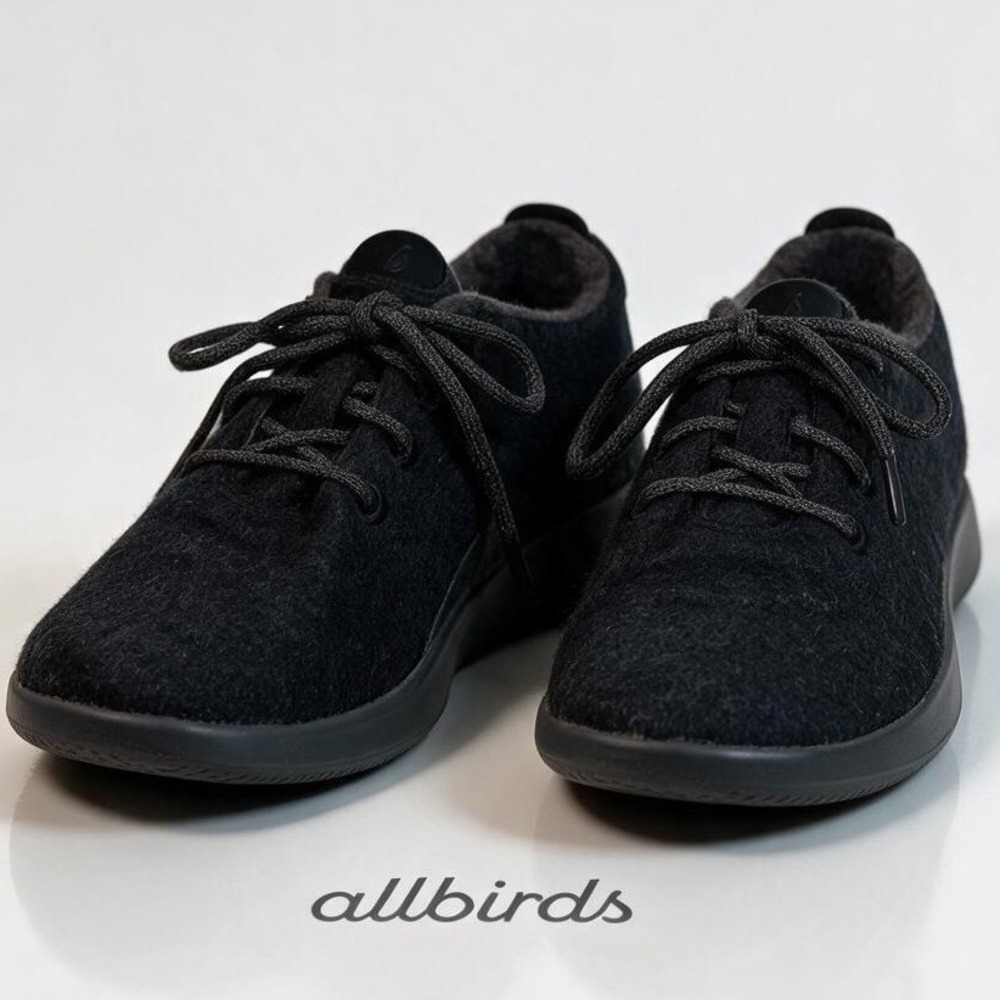Allbirds Wool Runner Mizzle Mens 10 True Black Water Repellent Sneakers WRM10